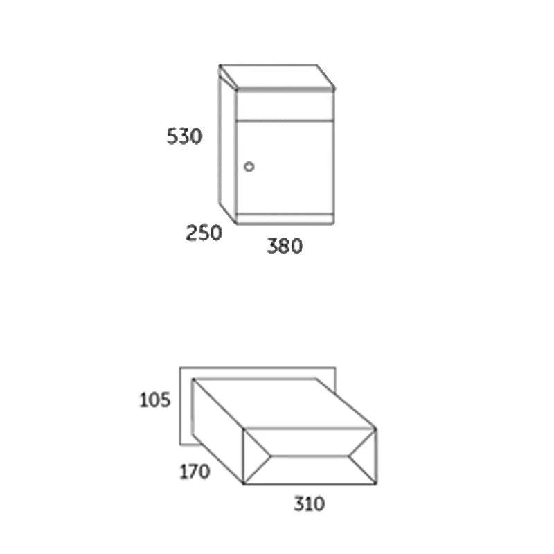Free Standing Parcel Letterbox Lockable Front Access - Allux 500 - Image 7