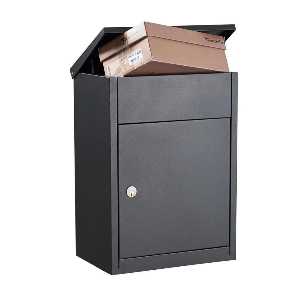 Free Standing Front Access Parcel Letterbox Lockable Allux 500 - Anthracite Grey - Image 3