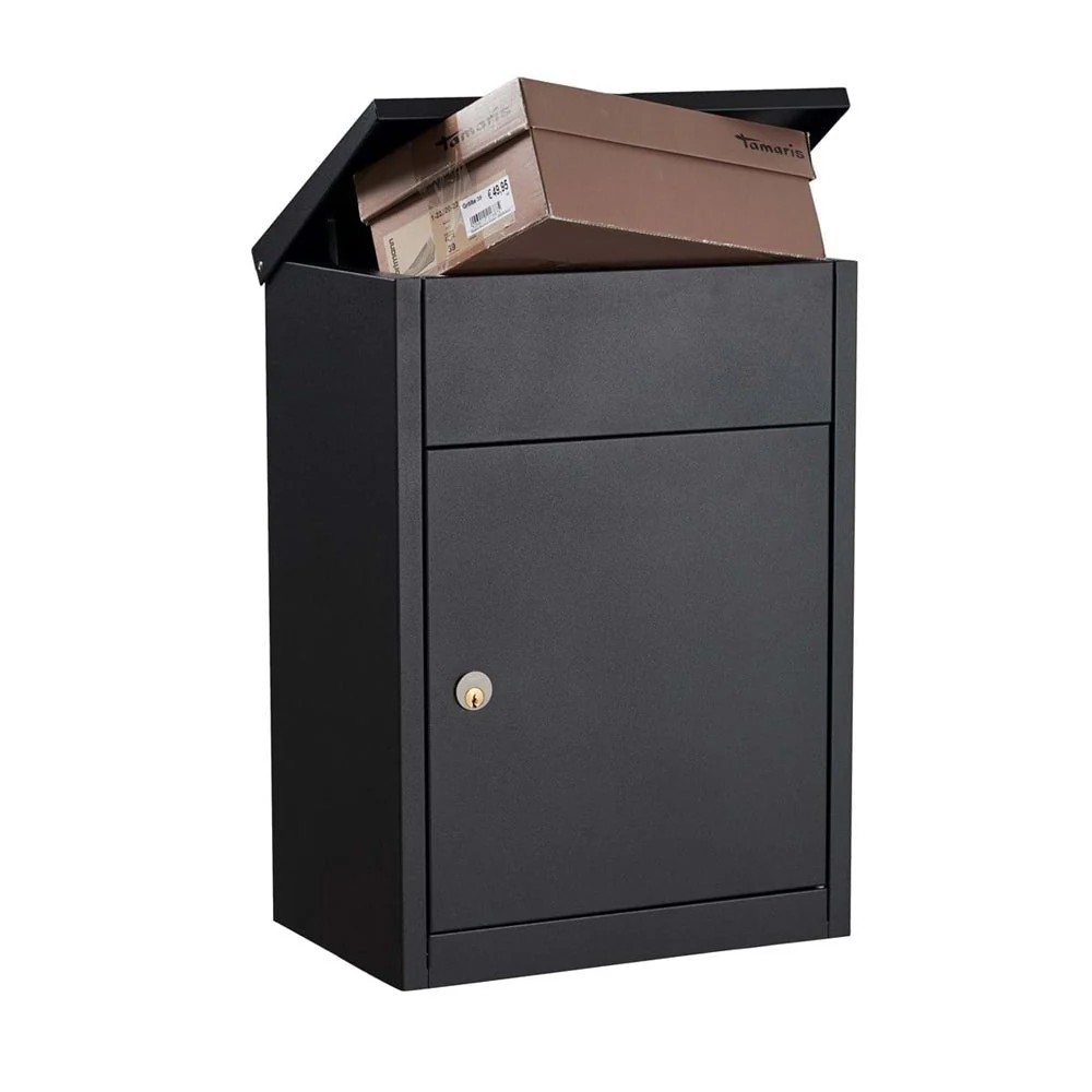 Free Standing Front Access Parcel Letterbox Lockable Allux 500 - Black - Image 3