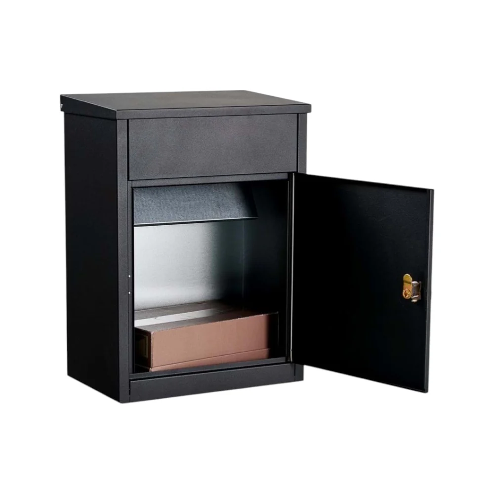 Free Standing Front Access Parcel Letterbox Lockable Allux 500 - Black - Image 4
