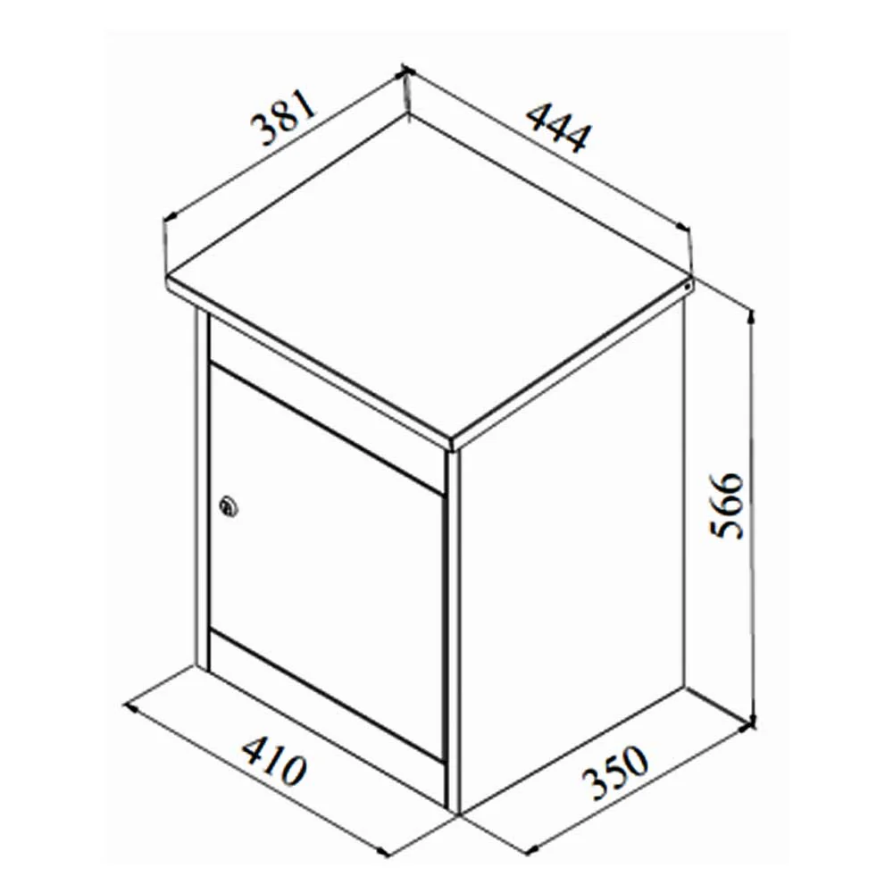 House Parcel Box – Wall Mounted or Free Standing – Puffin - Anthracite Grey RAL 7016 - Image 3