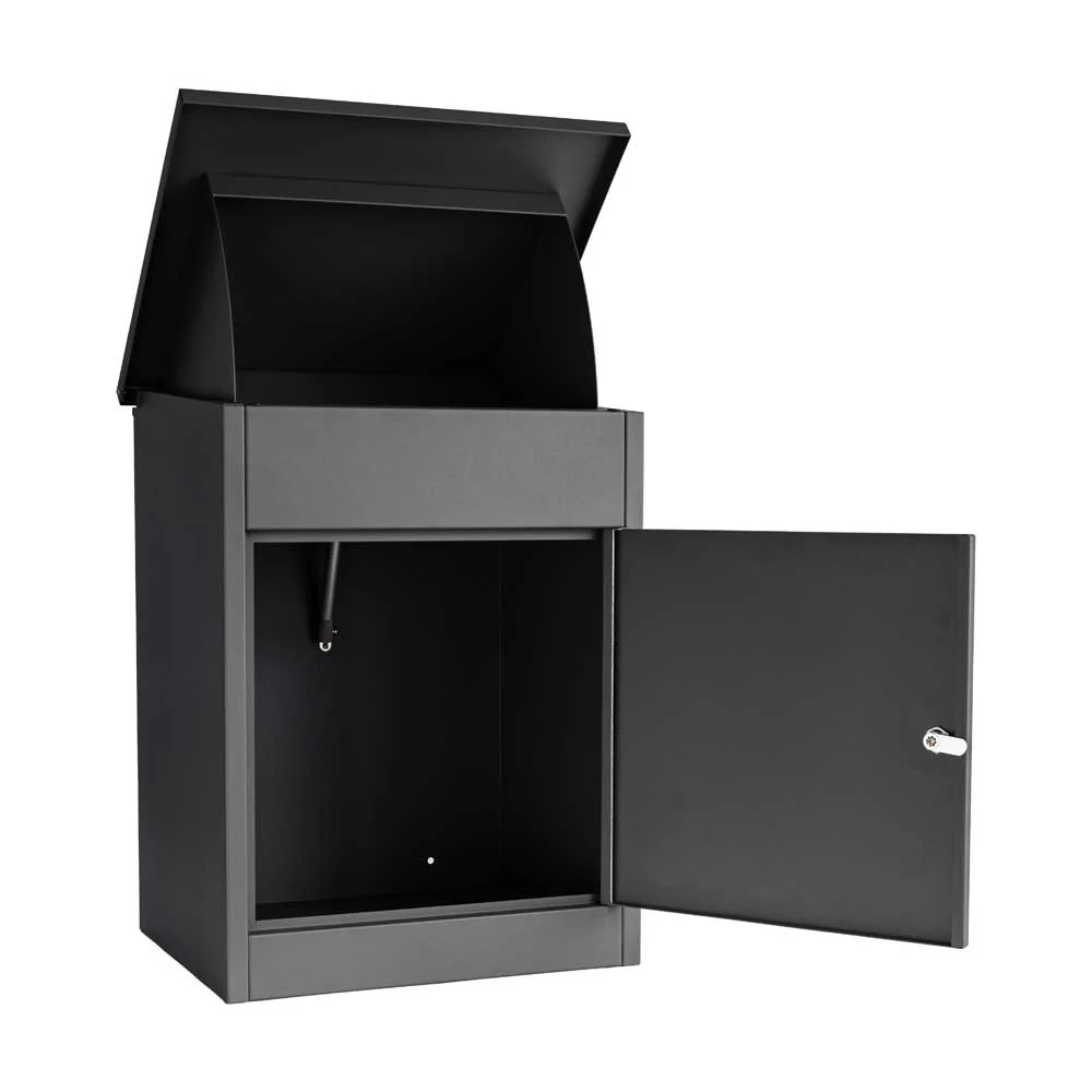 House Parcel Box – Wall Mounted or Free Standing – Puffin - Black - Image 6