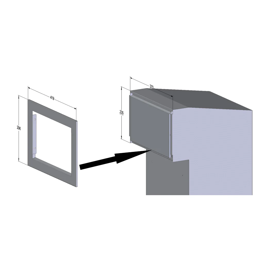 Outdoor Parcel Box for Gates & Fences – Rear Access – Sigma Paco VE2 - Image 13