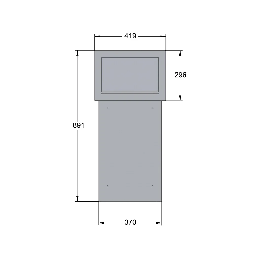 Outdoor Parcel Box for Gates & Fences – Rear Access – Sigma Paco VE2 - Black - Image 11