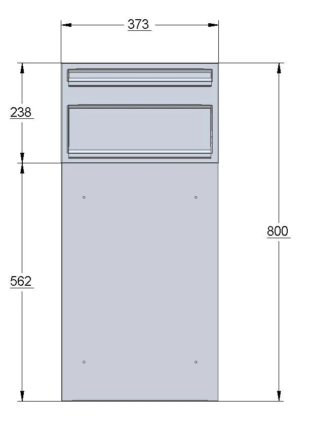 Outdoor Parcel Box for Gates & Fences – Rear Access – Sigma Stainless Steel Front - Image 4