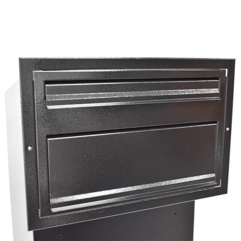 Outdoor Parcel Box for Gates & Fences – Rear Access – Sigma Stainless Steel Front - Dark Grey - Image 18