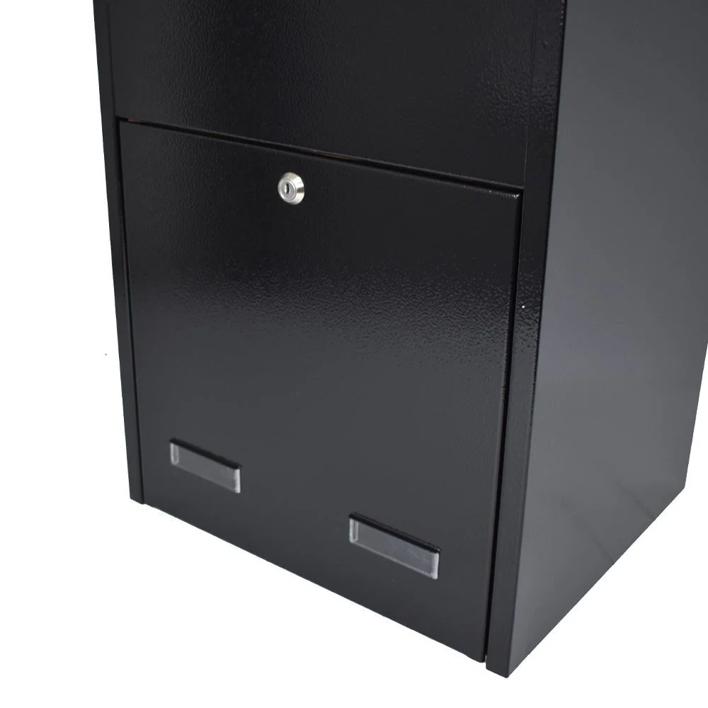 Outdoor Parcel Box for Gates & Fences – Rear Access – Sigma Stainless Steel Front - Dark Grey - Image 20