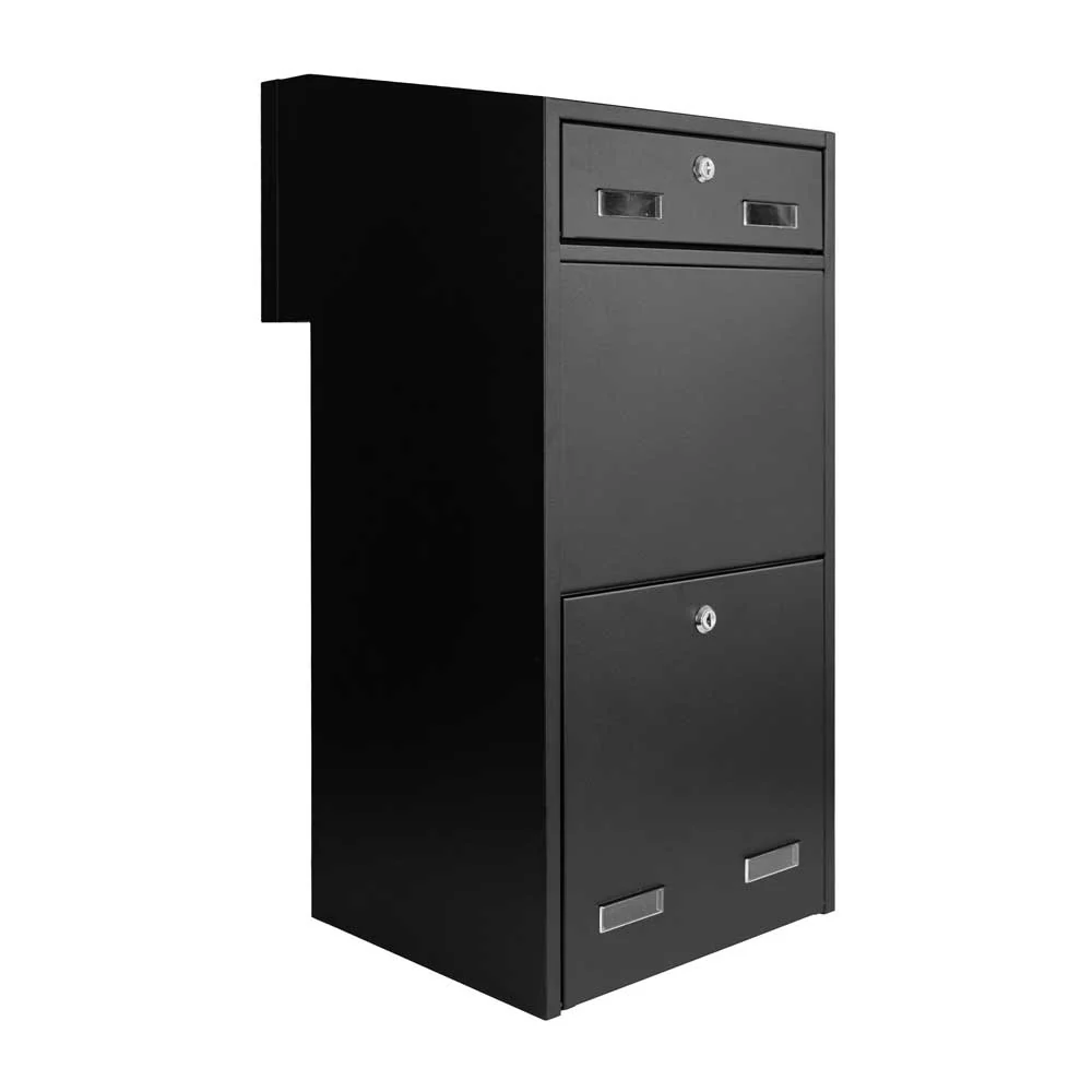 Outdoor Parcel Box for Gates & Fences – Rear Access – Sigma - Dark Grey - Image 9