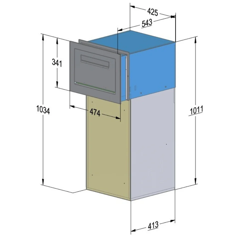 Outdoor Parcel Drop Box – Architectural Through The Wall Installation – Epsilon TH - Image 11
